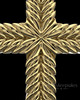 Gold Plated Braided Cross Permanently Sealed Keepsake Jewelry