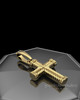 Gold Plated Braided Cross Permanently Sealed Waterproof Keepsake Jewelry
