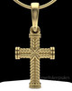 Gold Plated Braided Cross Permanently Sealed Keepsake Jewelry