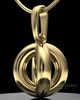 Gold Plated Harmony Sphere Permanently Sealed Keepsake Jewelry