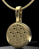 Gold Plated Patterned Round Permanently Sealed Keepsake Jewelry