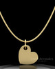 Gold Plated Angled Heart Permanently Sealed Keepsake Jewelry