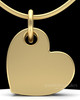 Gold Plated Angled Heart Permanently Sealed Keepsake Jewelry