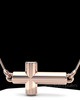 Rose Gold Plated Horizontal Cross Permanently Sealed Keepsake Jewelry