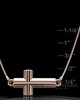 Rose Gold Plated Horizontal Cross Permanently Sealed Keepsake Jewelry