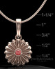 Rose Gold Plated Daisy Birthstone Permanently Sealed Jewelry