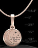 Rose Gold Plated Moon and Back Permanently Sealed Keepsake Jewelry