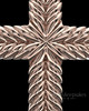 Rose Gold Plated Braided Cross Permanently Sealed Keepsake Jewelry