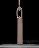 Rose Gold Plated Steadfast Long Cylinder Permanently Sealed Keepsake Jewelry