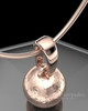 Rose Gold Plated Spherical Permanently Sealed Keepsake Jewelry