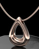 Rose Gold Plated Permanently Sealed Teardrop Keepsake Jewelry