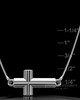 Solid 14k White Gold Horizontal Cross Permanently Sealed Waterproof Keepsake Jewelry