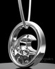 Solid 14k White Gold Ocean Waves Permanently Sealed Keepsake Jewelry