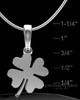Solid 14k White Gold My Lucky Clover Permanently Sealed Keepsake Jewelry