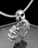 Solid 14K White Gold Rodeo Birthstone Heart Permanently Sealed Keepsake Jewelry