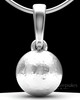 Solid 14K White Gold Spherical Permanently Sealed Keepsake Jewelry