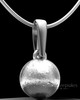 Solid 14K White Gold Spherical Permanently Sealed Keepsake Jewelry