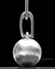 Solid 14K White Gold Spherical Permanently Sealed Keepsake Jewelry