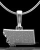 Solid 14k White Gold Permanently Sealed State Keepsake Jewelry