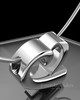 Solid 14k White Gold Ribboned Heart Permanently Sealed Cremation Pendant