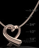 Rose Gold Plated Ribboned Heart Permanently Sealed Cremation Pendant