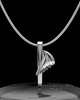 Solid 14k White Gold Grace Permanently Sealed Cremation Pendant