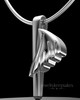 Solid 14k White Gold Grace Permanently Sealed Cremation Pendant