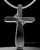 Sterling Silver Elegant Cross Permanently Sealed Cremation Pendant