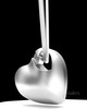 Solid 14K White Gold Small Natural Heart Permanently Sealed Cremation Pendant