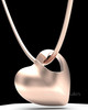 Rose Gold Plated Small Natural Heart Permanently Sealed Cremation Pendant