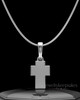 Solid 14K White Gold Blessed Permanently Sealed Cross