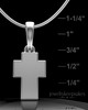 Solid 14K White Gold Blessed Permanently Sealed Cross