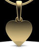 Gold Plated Wholesome Heart Permanently Sealed Waterproof Keepsake Jewelry