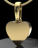 Gold Plated Wholesome Heart Permanently Sealed Waterproof Keepsake Jewelry