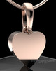 Rose Gold Plated Wholesome Heart Permanently Sealed Waterproof Keepsake Jewelry