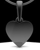 Black Plated Wholesome Heart Permanently Sealed Waterproof Keepsake Jewelry