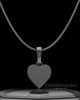 Black Plated Wholesome Heart Permanently Sealed Waterproof Keepsake Jewelry