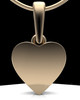 Solid 14K Gold Wholesome Heart Permanently Sealed Waterproof Keepsake Jewelry