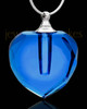 Cremation Locket Indigo Kind Heart Glass Locket