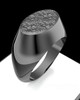 Black Men's Signet Permanently Sealed Cremation Ring