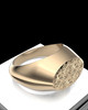 Solid 14k Yellow Gold Men's Signet Permanently Sealed Cremation Ring