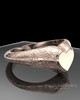 Solid 14K Rose Gold Patterned Signet Permanently Sealed Cremation Ring