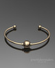Solid 14K Yellow Gold Permanently Sealed Waterproof Fixed Cape Bracelet