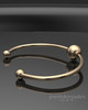 Solid 14K Yellow Gold Permanently Sealed Waterproof Fixed Cape Bracelet