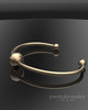 Solid 14K Yellow Gold Permanently Sealed Waterproof Fixed Cape Bracelet