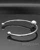 Solid 14K White Gold Permanently Sealed Waterproof Fixed Cape Bracelet