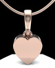 Rose Gold Plated Gentle Heart Permanently Sealed Waterproof Urn Pendant