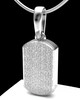 Sterling Silver Textured Dog Tag Permanently Sealed Waterproof Cremation Pendant