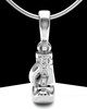 Sterling Silver Boxing Glove Permanently Sealed Waterproof Cremation Pendant