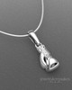 Sterling Silver Boxing Glove Permanently Sealed Waterproof Cremation Pendant